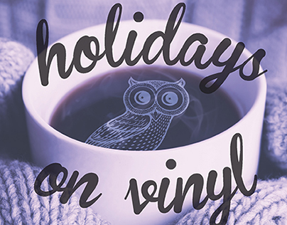 Holidays on Vinyl Night Owls postcard
