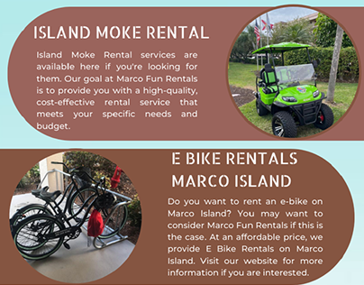 Check out For E-Bike Rentals On Marco Island