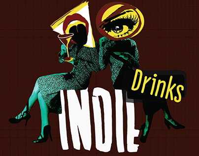 Collage Art Indie Bar