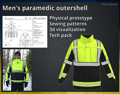 Paramedic outershell. Sewing patterns+3d+tech pack