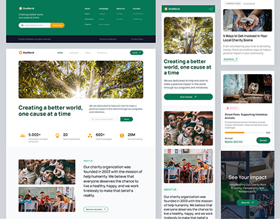 Charity Landing Page Website | UI Design