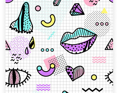 Memphis seamless pattern background. Vector eps10