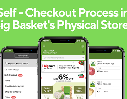 Self-Checkout Process in Big-Basket's Physical Stores