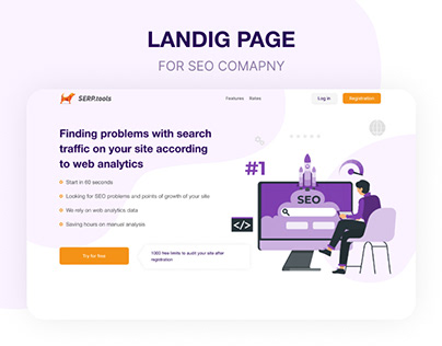 Landing page for SEO company