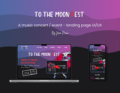To The Moon Fest - Music Concert / Event UI/UX