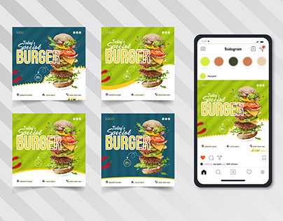 Burger Social media post design