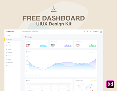 FREE - Dashboard Ui/Ux Kit & Store/Sales