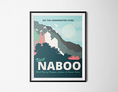 Star Wars Inspired Naboo Travel Poster