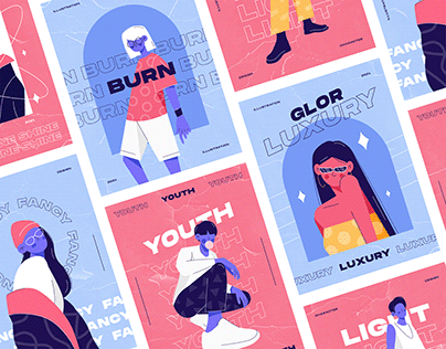 Flat Illustrations | Poster Collection | Characters