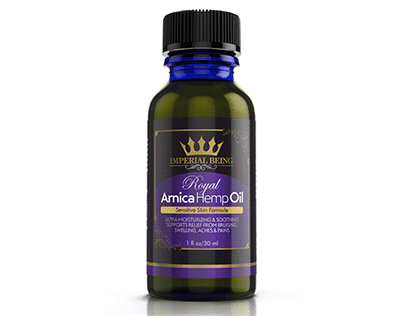 Hemp Oil Label and Product Render