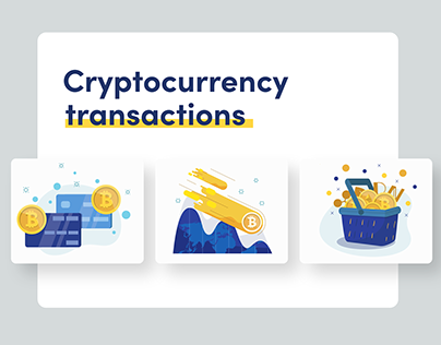 Cryptocurrency transactions. Custom financial set