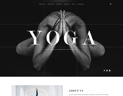 Landing Page for a Yoga Courses