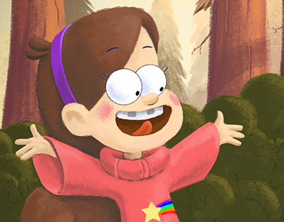 Gravity Falls. Mabel and Waddles.
