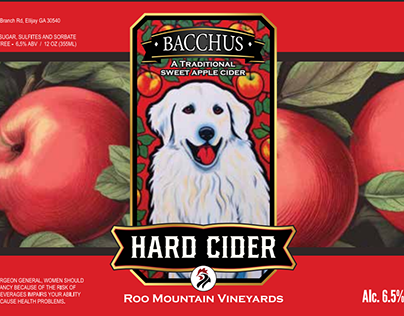 Cider Label Designs for Roo Mountain Vineyards