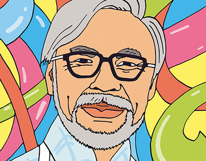 Hayao Miyazaki portrait