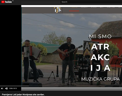 Video of WordPress Site "Atrakcija" Music.band