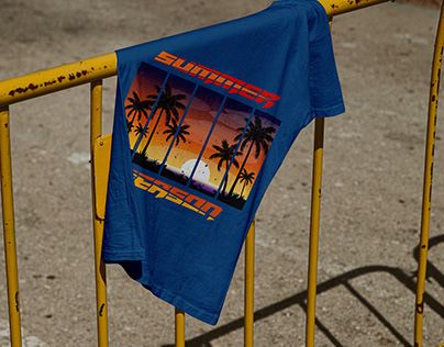 Summer Time grunge vector typography t-shirt design