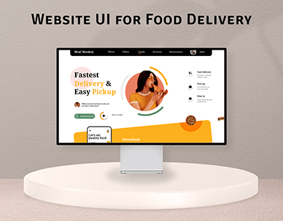 Website UI for food delivery