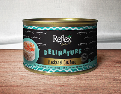 Package Design for Reflex Plus, Delinature Cat Foods
