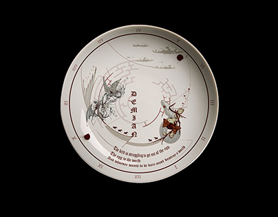 Artistic design of a ceramic plate