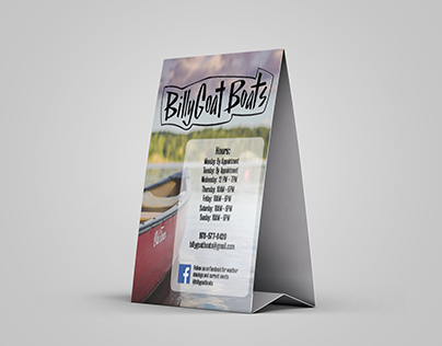 Project thumbnail - Billy Goat Boats Table Tents
