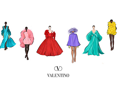 Valentino Fall 2021 | Fashion Illustration