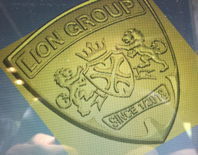 Logo wooden Lion Group England