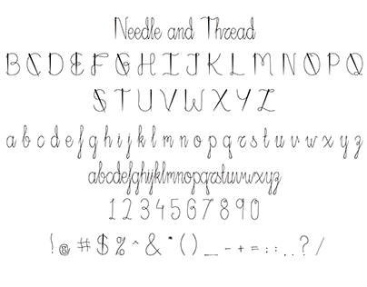 Typeface Design - Needle and Thread