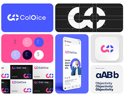 C+O letter logo, logos, minimalist, Geometric, Branding