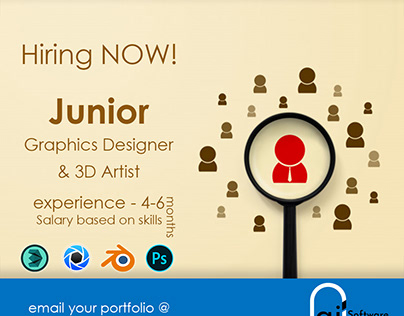 Job opportunity for 3D Designer