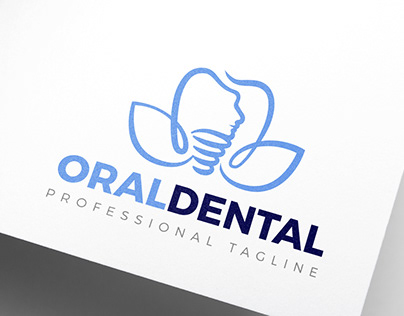 Floral Magnolia Oral Dental Logo Design