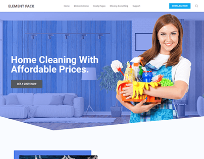 Cleaning Service Landing Page Design