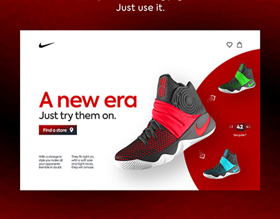 Shoes web design landing page retail e-shop