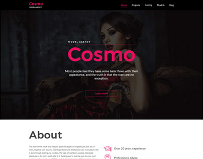 Cosmo — Model Agency PSD Template