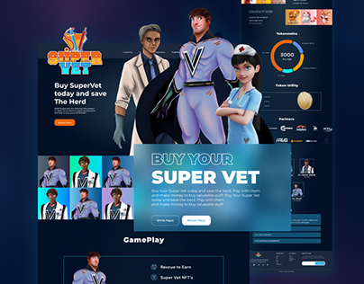 Super Vet NFT Game Landing Page