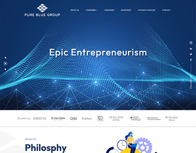 Website Design Concept for 'Epic Entrepreneurism'