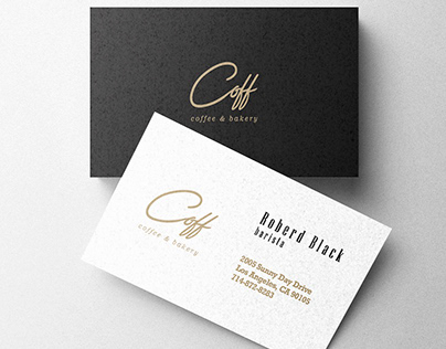 Logo and business card for a “Coff”.
