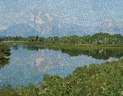 Pointillism- Grand Teton