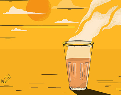 The Sky and our beverages. Illustrations.