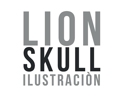 Lion skull illustration