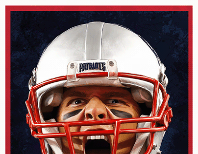NFL / Tom Brady - Signed Portrait Art