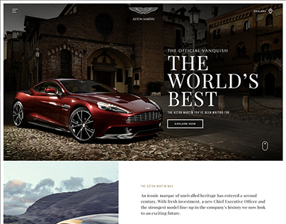 Aston Martin Web Design