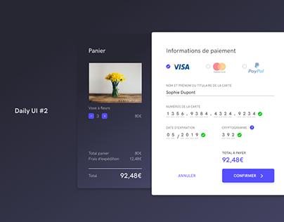 Project thumbnail - Daily UI #2 : Credit card checkout form