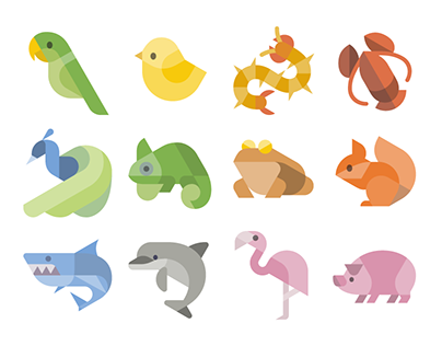 Flat Animal icons
