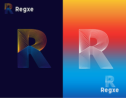 Regxe logo, R letter logo, modern r letter logo