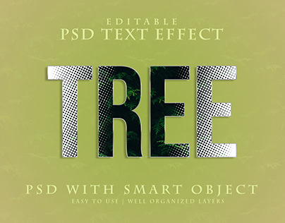 Text effect halftone editable typography style psd file
