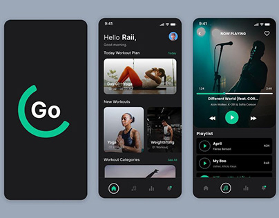 A fitness app - play music while working out