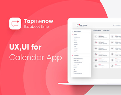 Calendar Application UX, UI Design