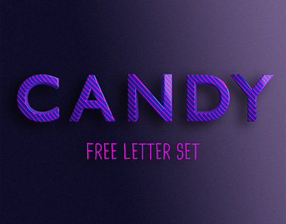 FREE letter set: Candy