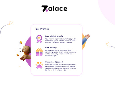 Landing page user experience design Zalace.com